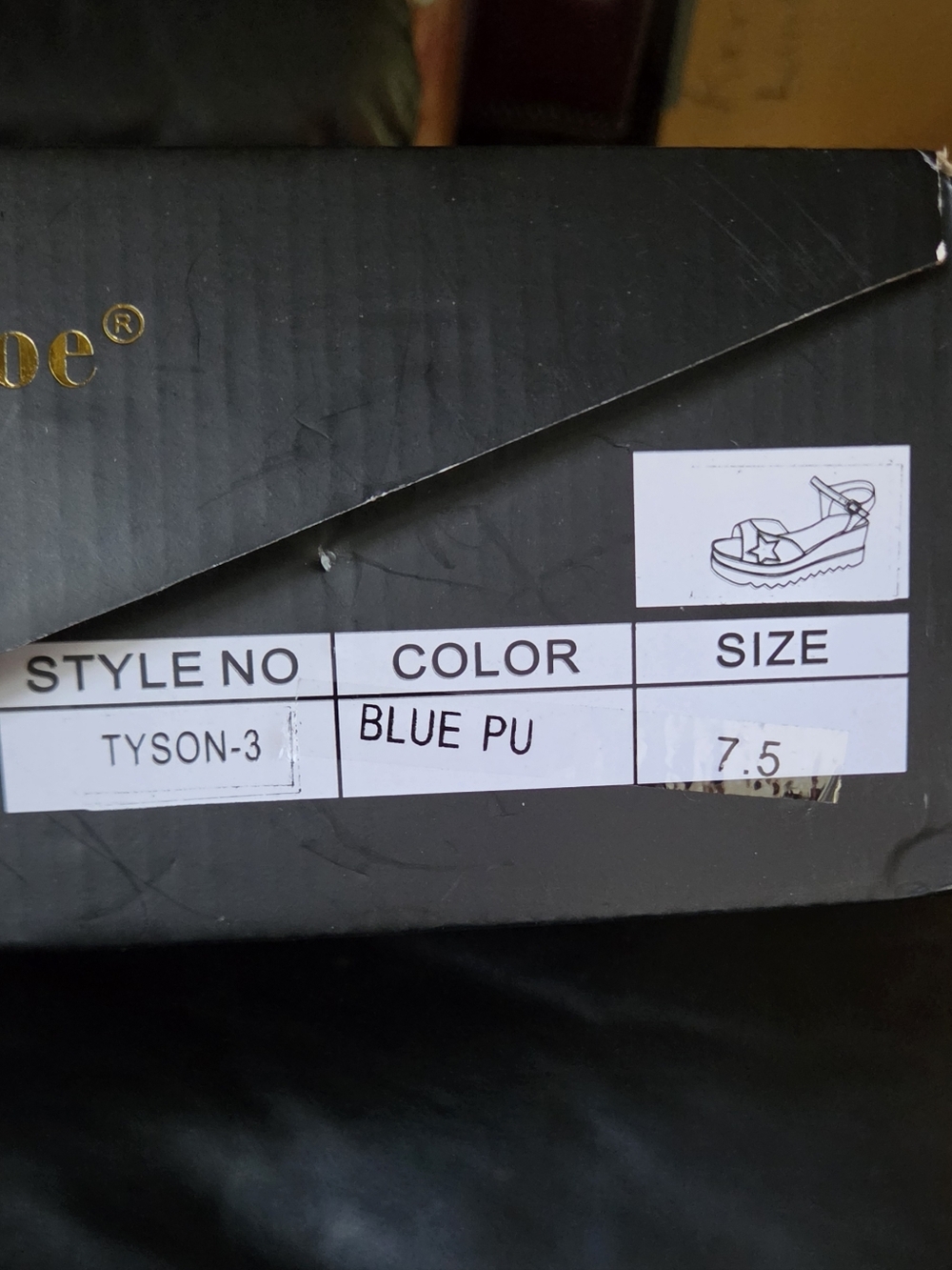 Chase&Cloe Turquoise Open-Toe Small Platform Sandals Star Accent Sz7.5 NIB - Picture 3 of 8